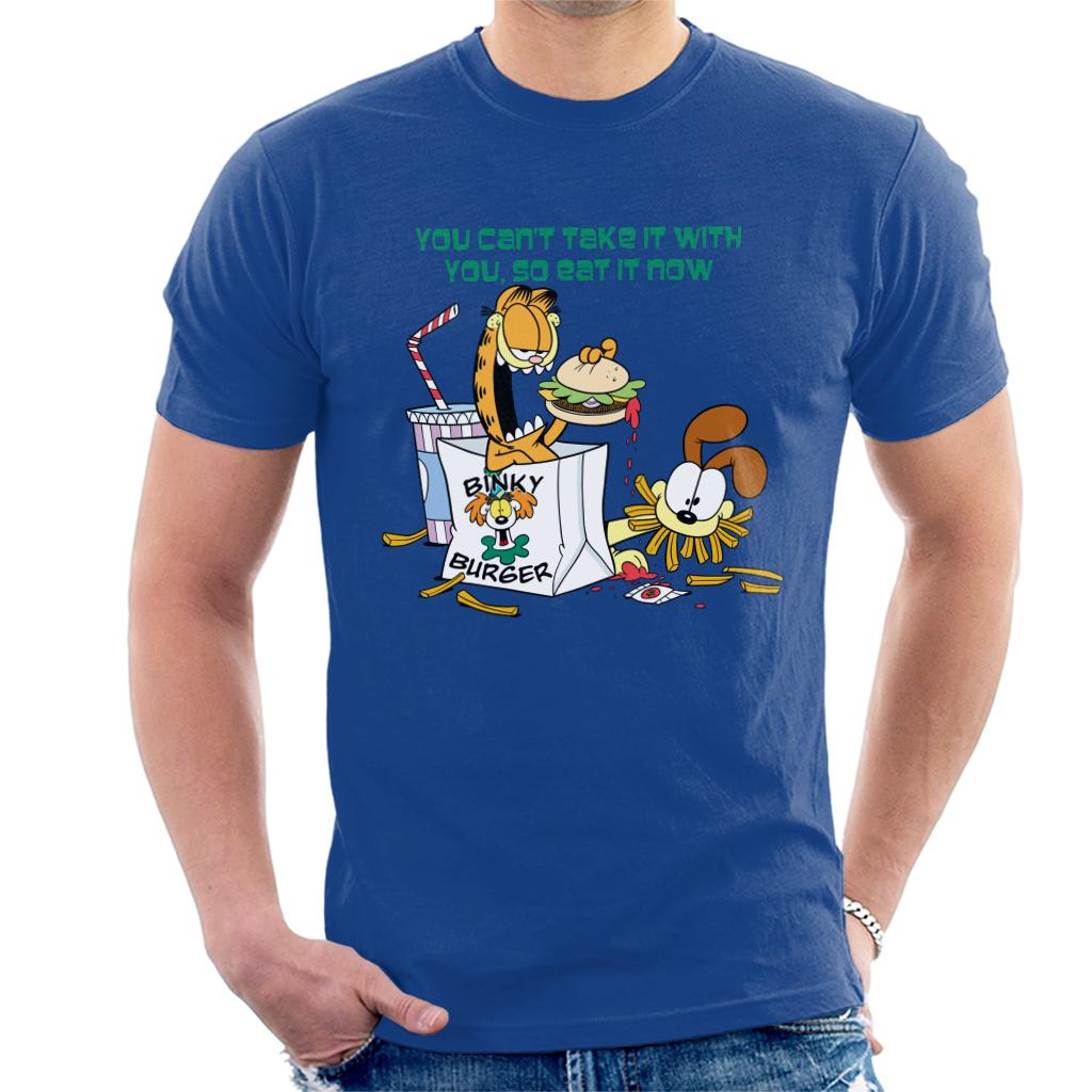 Garfield Burger Eat It Now Men's T-Shirt-ALL + EVERY