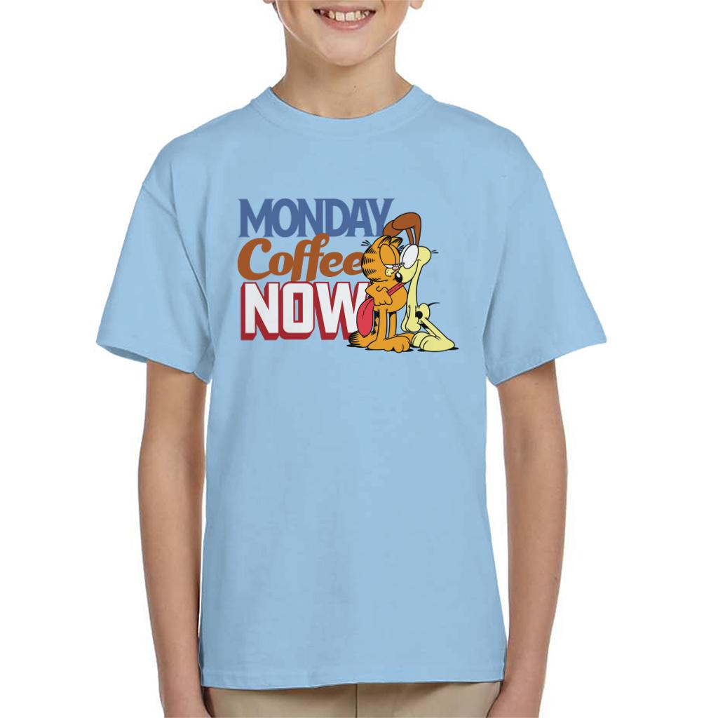 Garfield Monday Coffee Now Kid's T-Shirt-ALL + EVERY