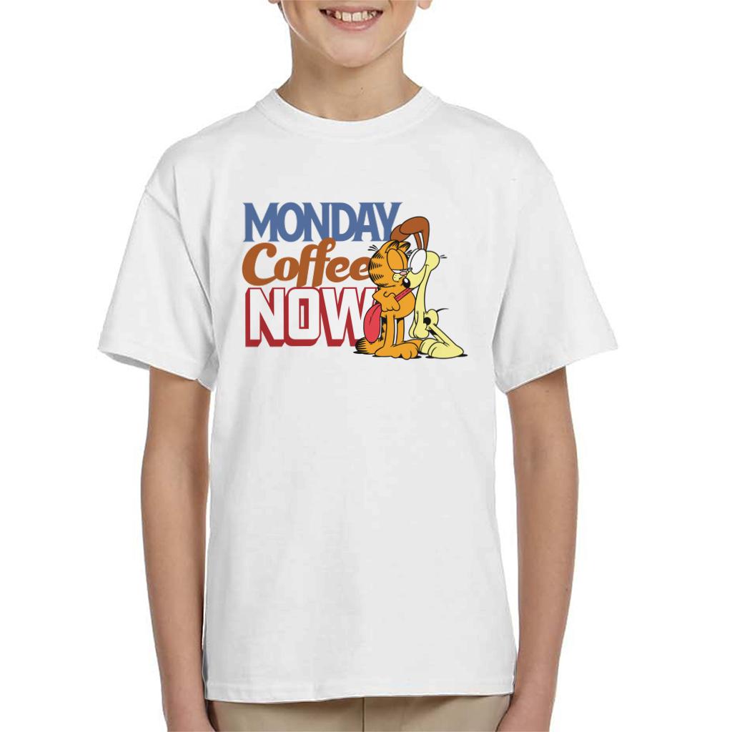 Garfield Monday Coffee Now Kid's T-Shirt-ALL + EVERY