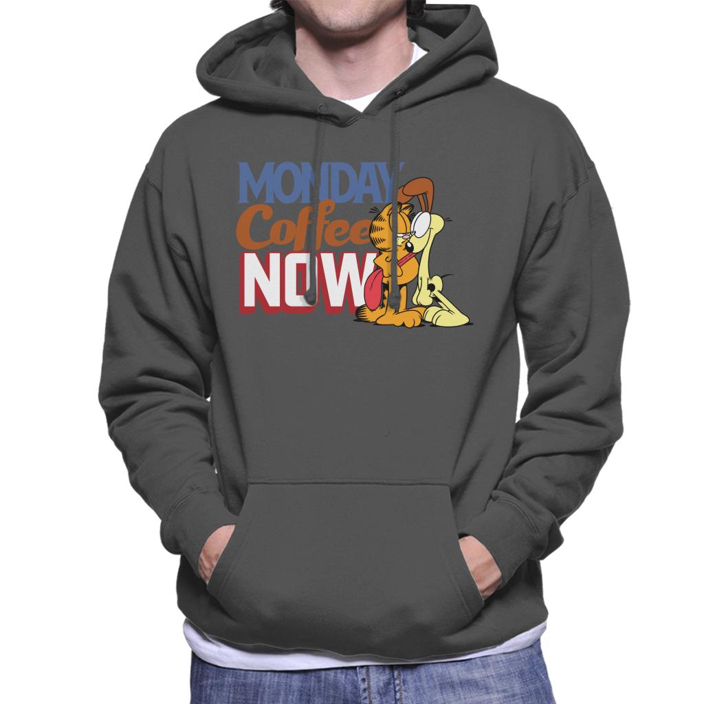 Garfield Monday Coffee Now Men's Hooded Sweatshirt-ALL + EVERY