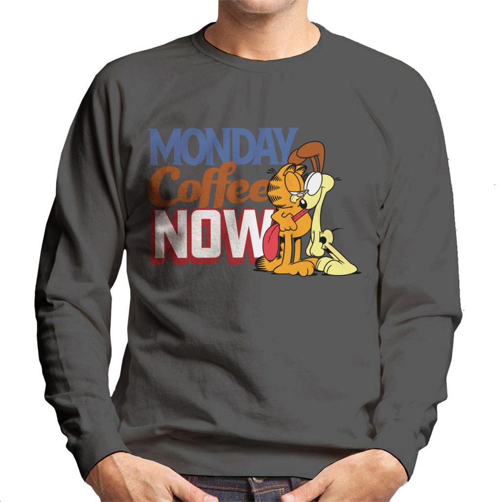 Garfield Monday Coffee Now Men's Sweatshirt-ALL + EVERY