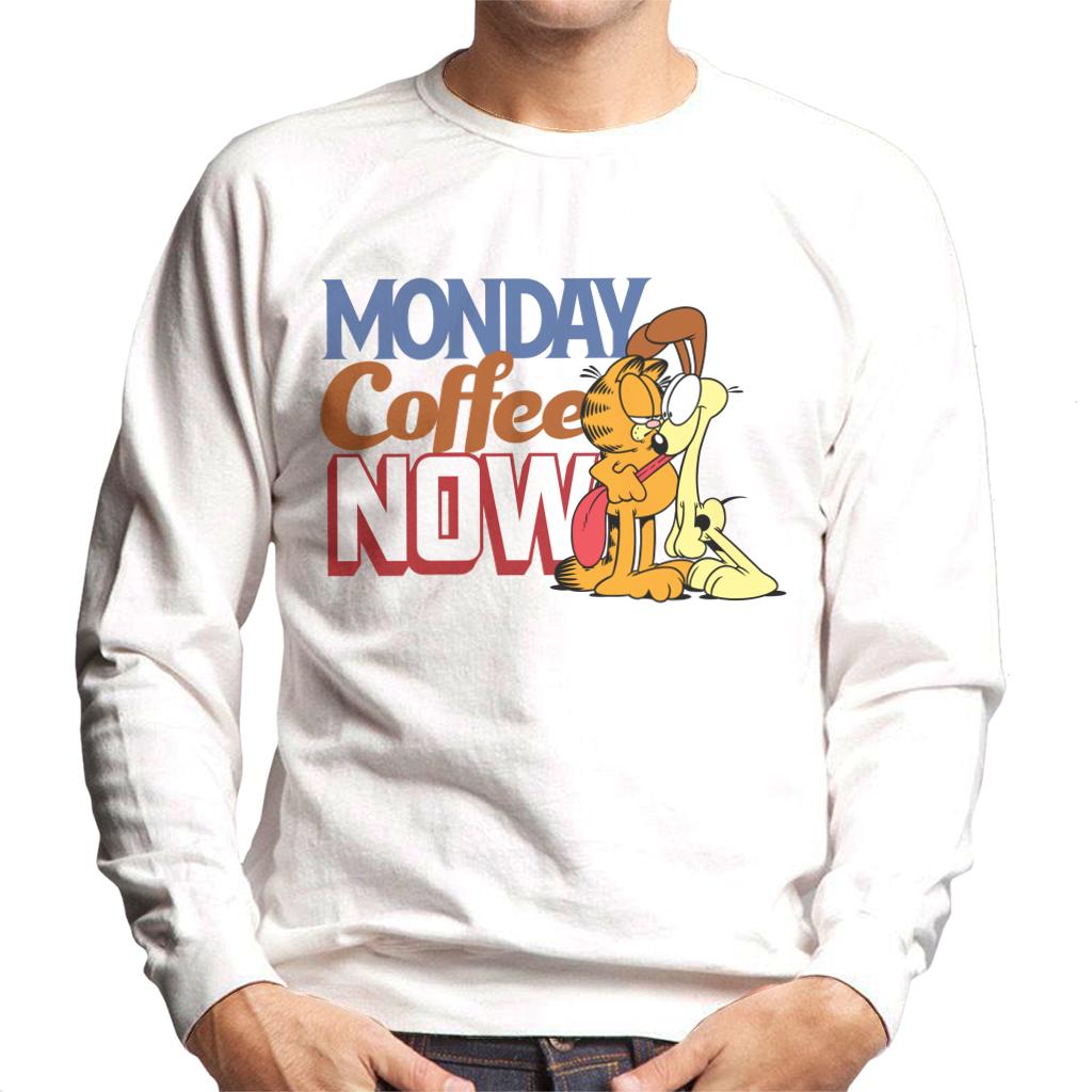 Garfield Monday Coffee Now Men's Sweatshirt-ALL + EVERY