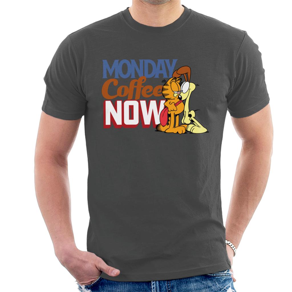 Garfield Monday Coffee Now Men's T-Shirt-ALL + EVERY