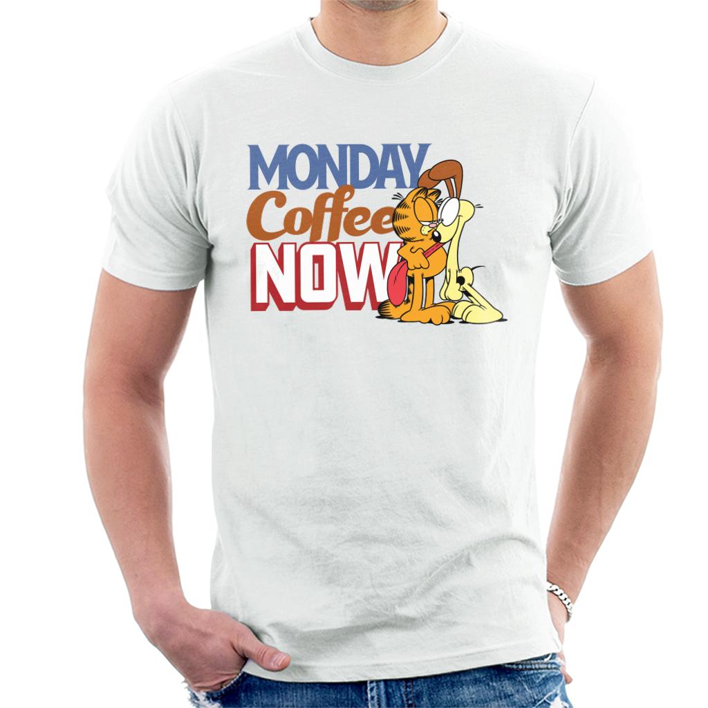 Garfield Monday Coffee Now Men's T-Shirt-ALL + EVERY