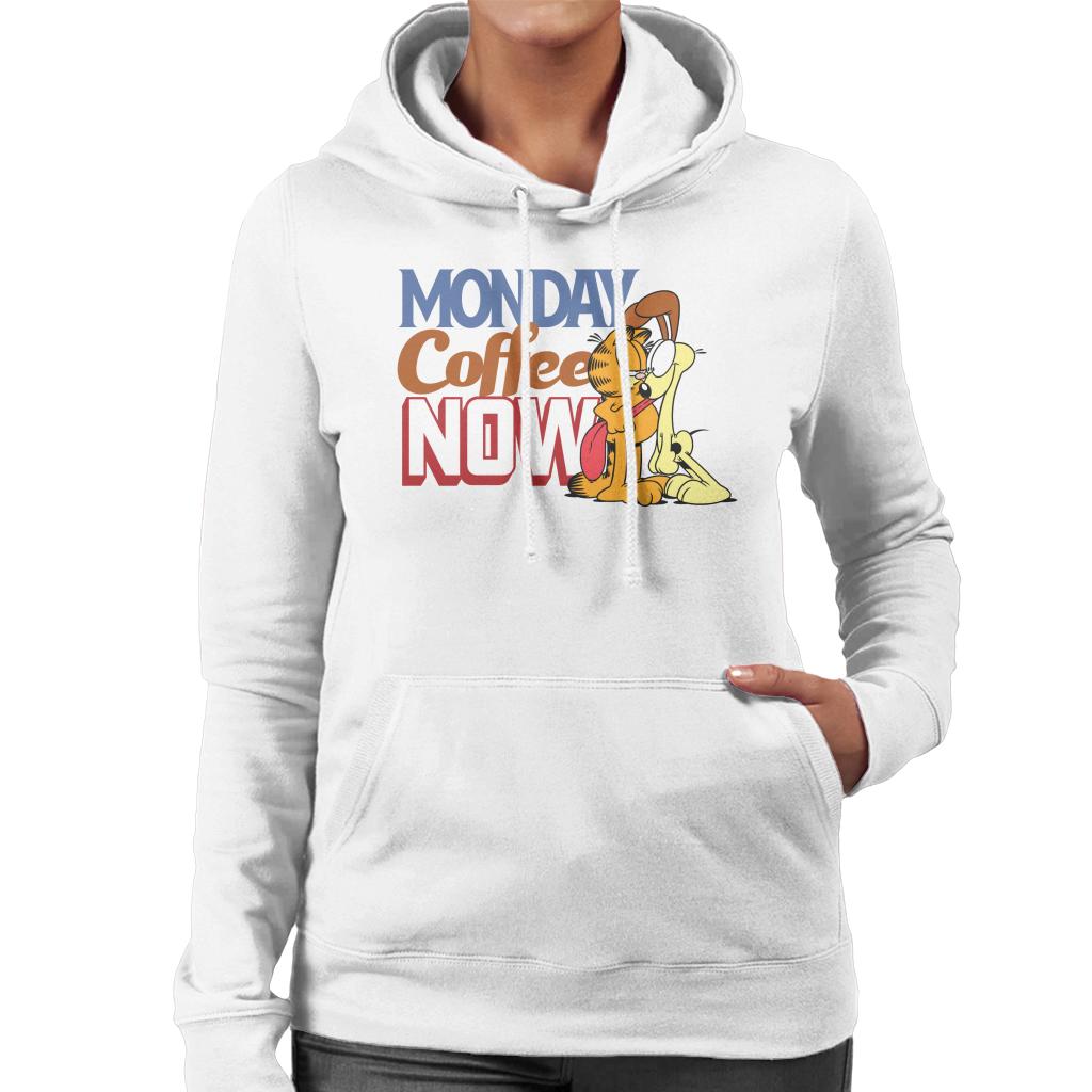 Garfield Monday Coffee Now Women's Hooded Sweatshirt-ALL + EVERY