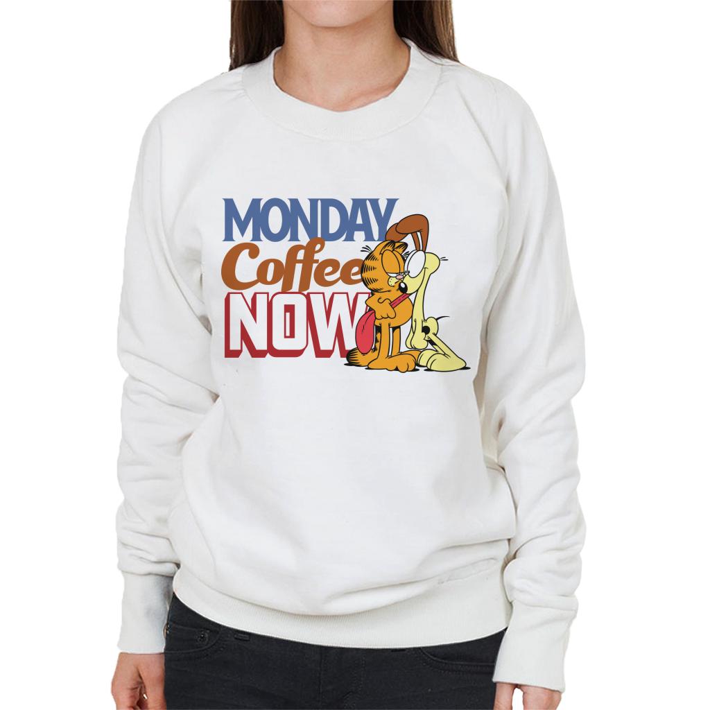 Garfield Monday Coffee Now Women's Sweatshirt-ALL + EVERY