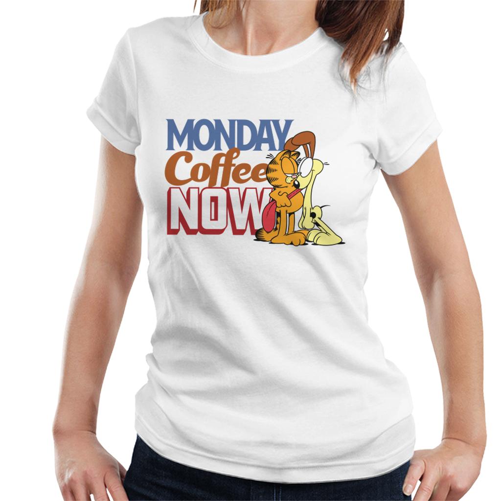 Garfield Monday Coffee Now Women's T-Shirt-ALL + EVERY