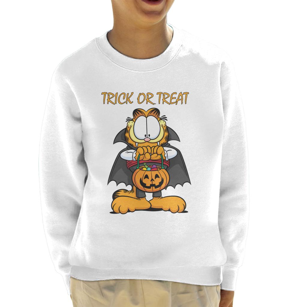 Garfield Halloween Trick Or Treat Kid's Sweatshirt-ALL + EVERY