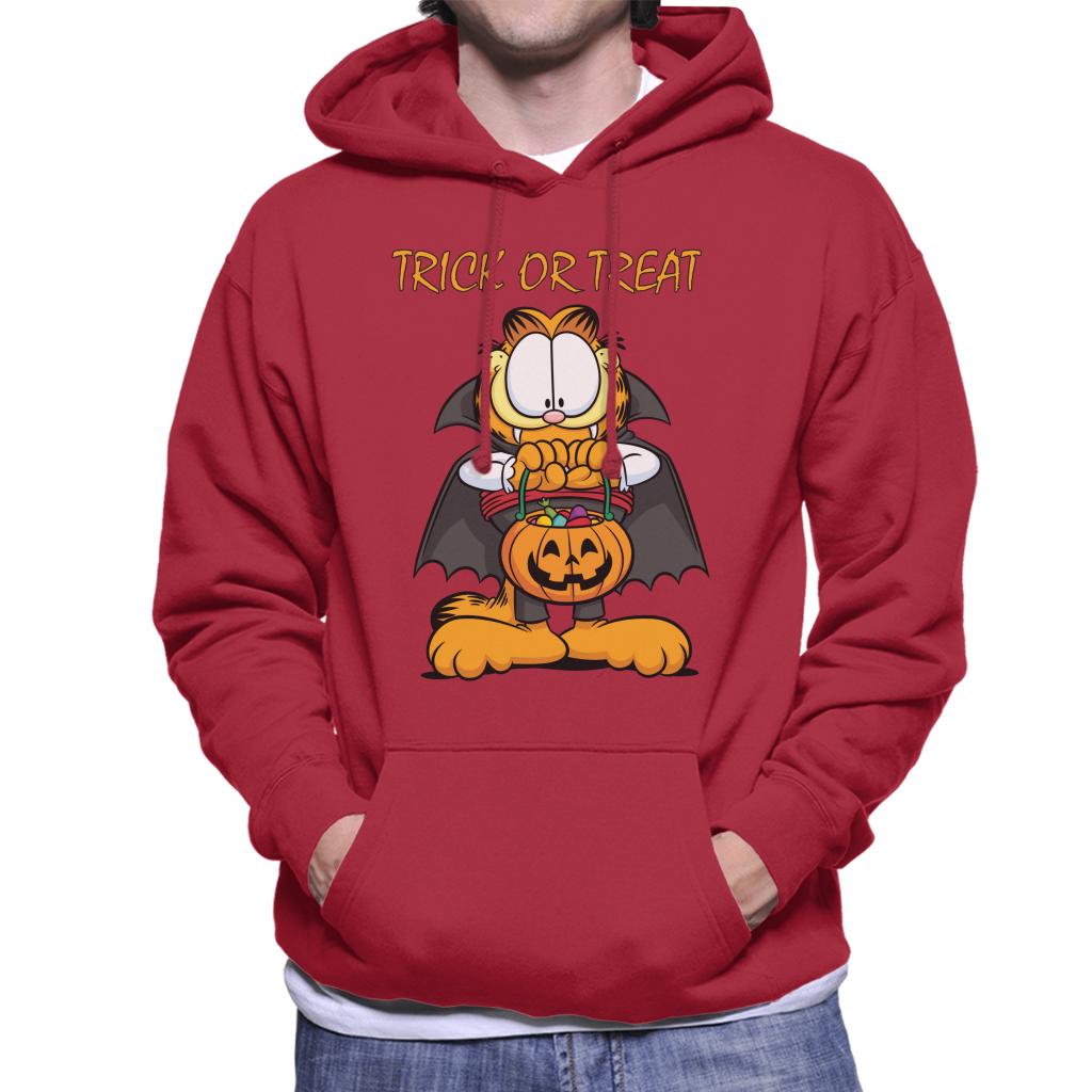 Garfield Halloween Trick Or Treat Men's Hooded Sweatshirt-ALL + EVERY