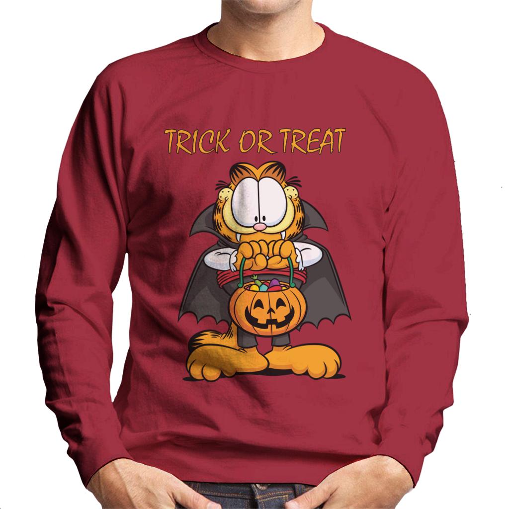 Garfield Halloween Trick Or Treat Men's Sweatshirt-ALL + EVERY