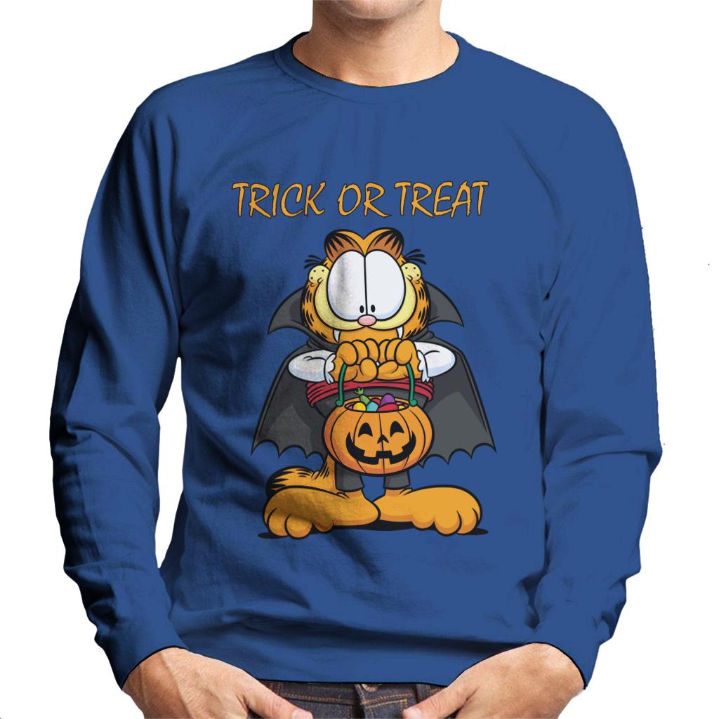 Garfield Halloween Trick Or Treat Men's Sweatshirt-ALL + EVERY
