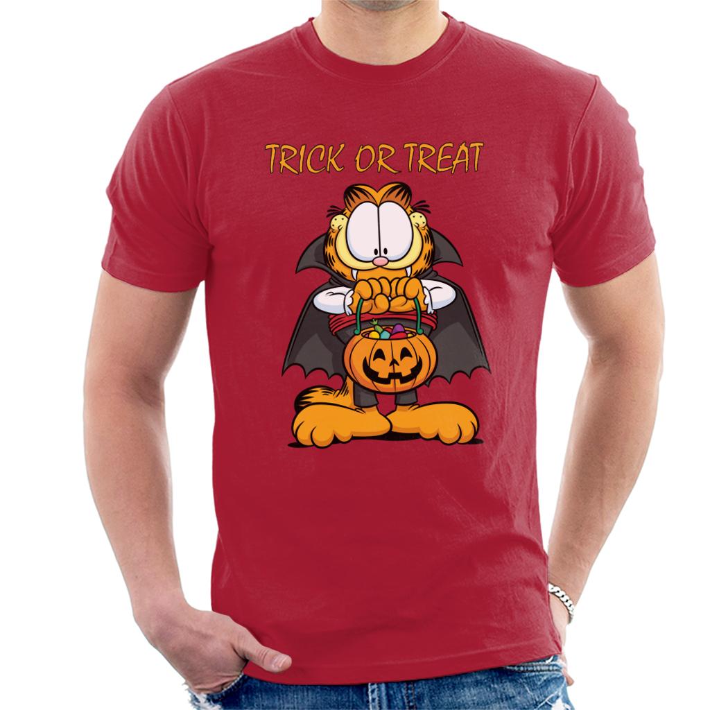 Garfield Halloween Trick Or Treat Men's T-Shirt-ALL + EVERY