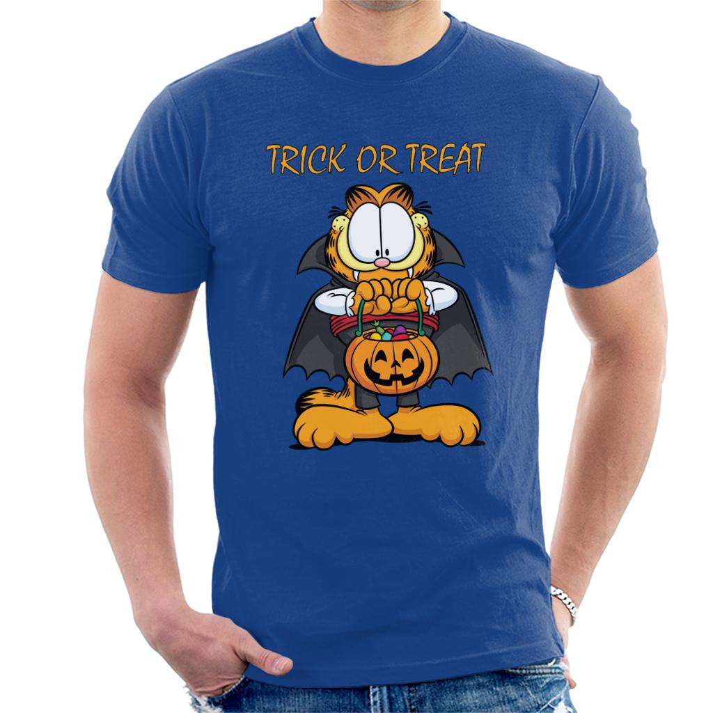 Garfield Halloween Trick Or Treat Men's T-Shirt-ALL + EVERY