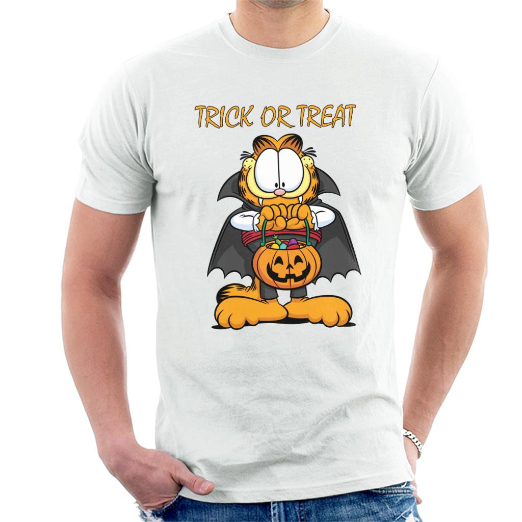 Garfield Halloween Trick Or Treat Men's T-Shirt-ALL + EVERY