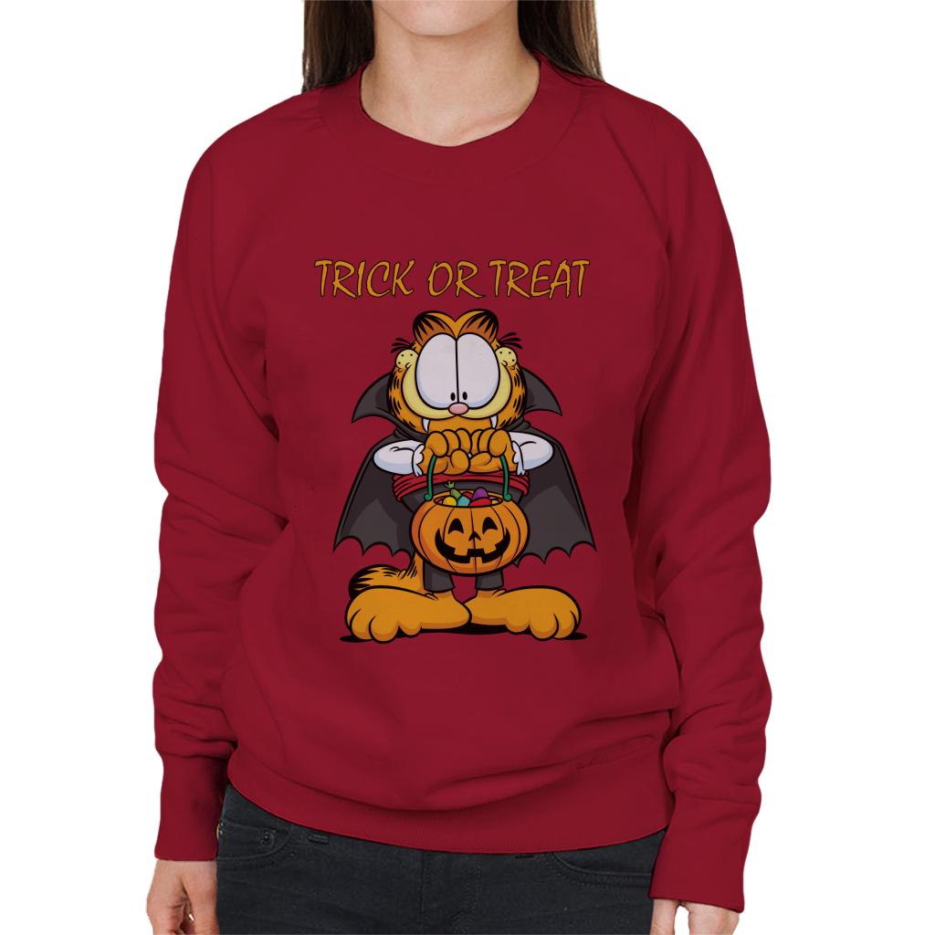 Garfield Halloween Trick Or Treat Women's Sweatshirt-ALL + EVERY