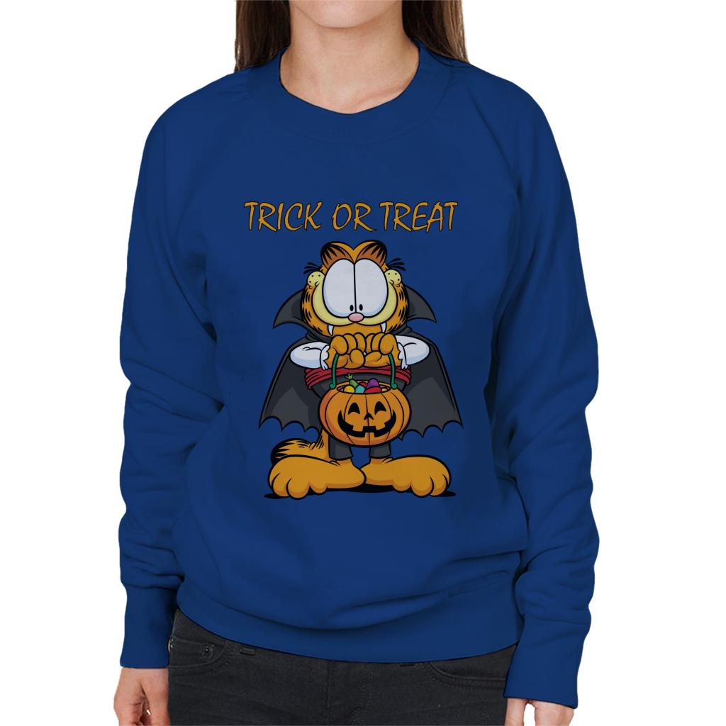 Garfield Halloween Trick Or Treat Women's Sweatshirt-ALL + EVERY