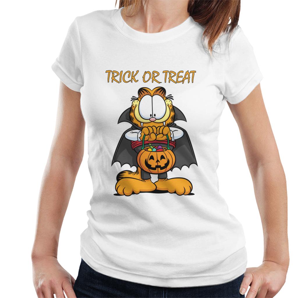 Garfield Halloween Trick Or Treat Women's T-Shirt-ALL + EVERY