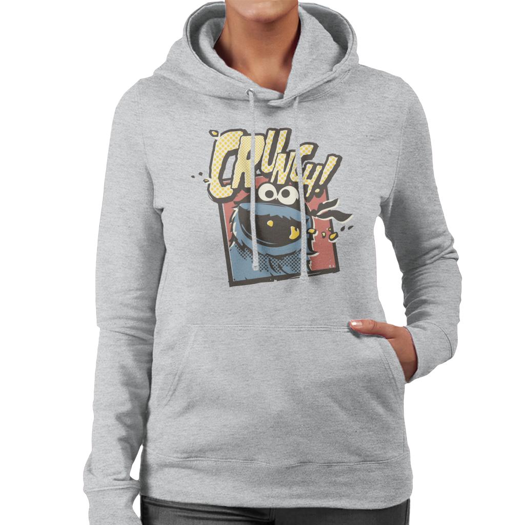 Sesame Street Cookie Monster Crunch Women's Hooded Sweatshirt-ALL + EVERY