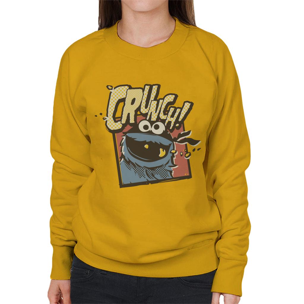 Sesame Street Cookie Monster Crunch Women's Sweatshirt-ALL + EVERY