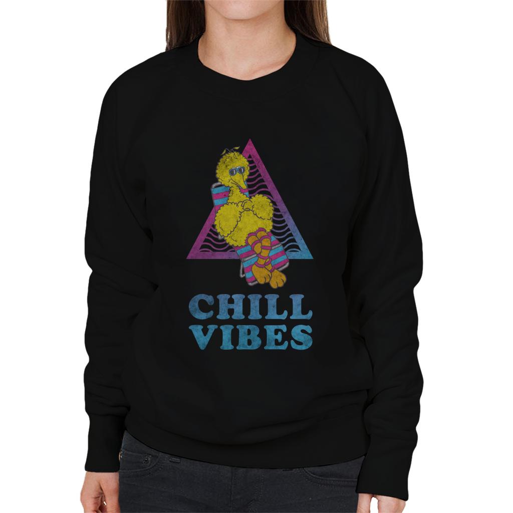 Sesame Street Big Bird Chill Vibes Women's Sweatshirt-ALL + EVERY