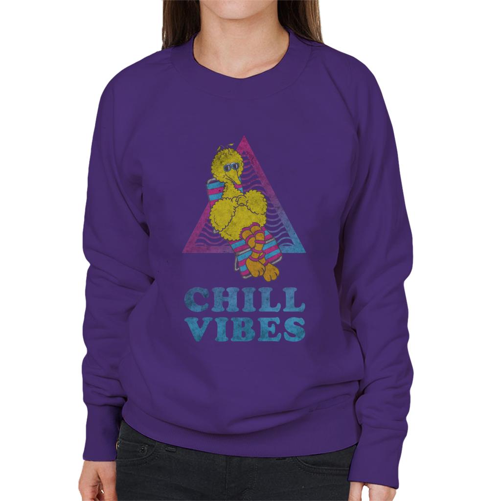 Sesame Street Big Bird Chill Vibes Women's Sweatshirt-ALL + EVERY