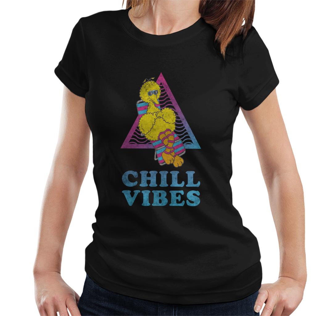 Sesame Street Big Bird Chill Vibes Women's T-Shirt-ALL + EVERY