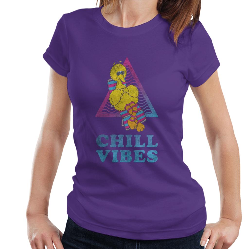 Sesame Street Big Bird Chill Vibes Women's T-Shirt-ALL + EVERY