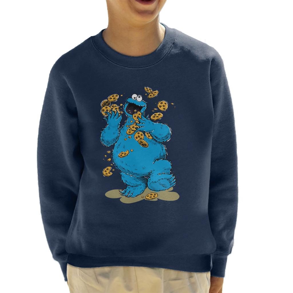 Sesame Street Cookie Monster Cookies Kid's Sweatshirt-ALL + EVERY