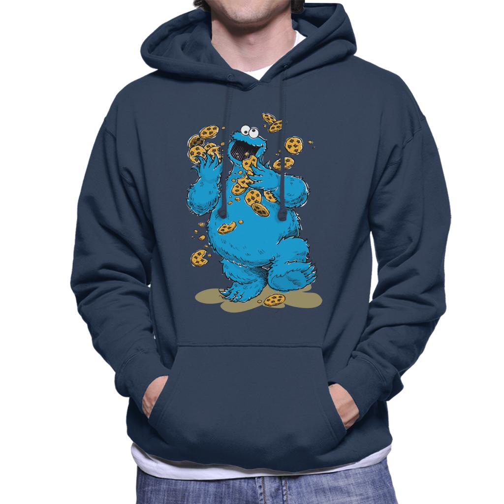 Sesame Street Cookie Monster Cookies Men's Hooded Sweatshirt-ALL + EVERY