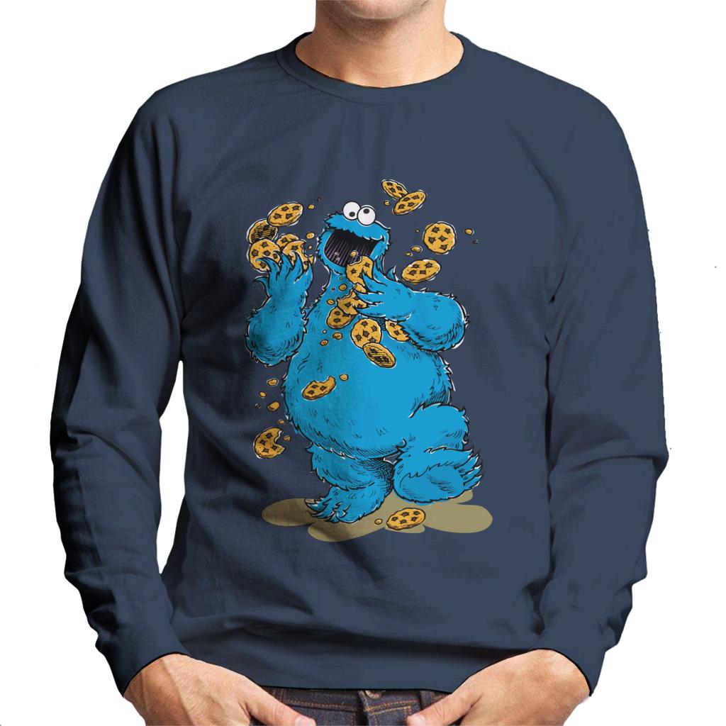 Sesame Street Cookie Monster Cookies Men's Sweatshirt-ALL + EVERY