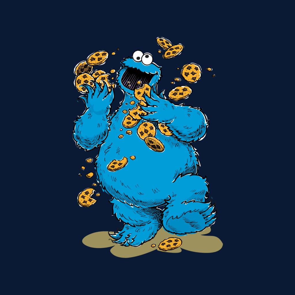 Sesame Street Cookie Monster Cookies Women's T-Shirt-ALL + EVERY