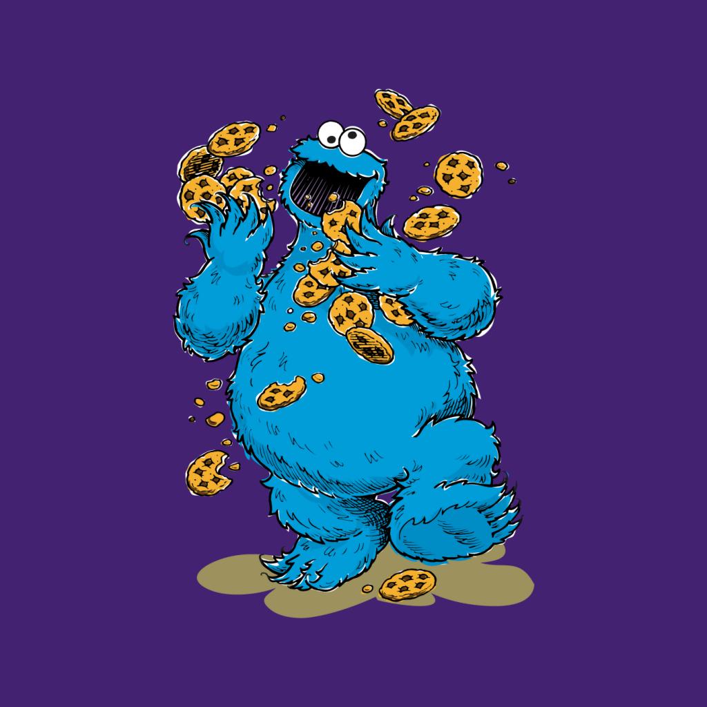 Sesame Street Cookie Monster Cookies Women's T-Shirt-ALL + EVERY