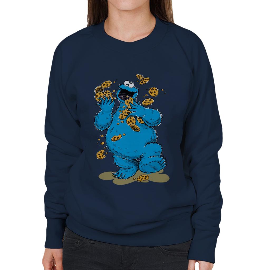 Sesame Street Cookie Monster Cookies Women's Sweatshirt-ALL + EVERY