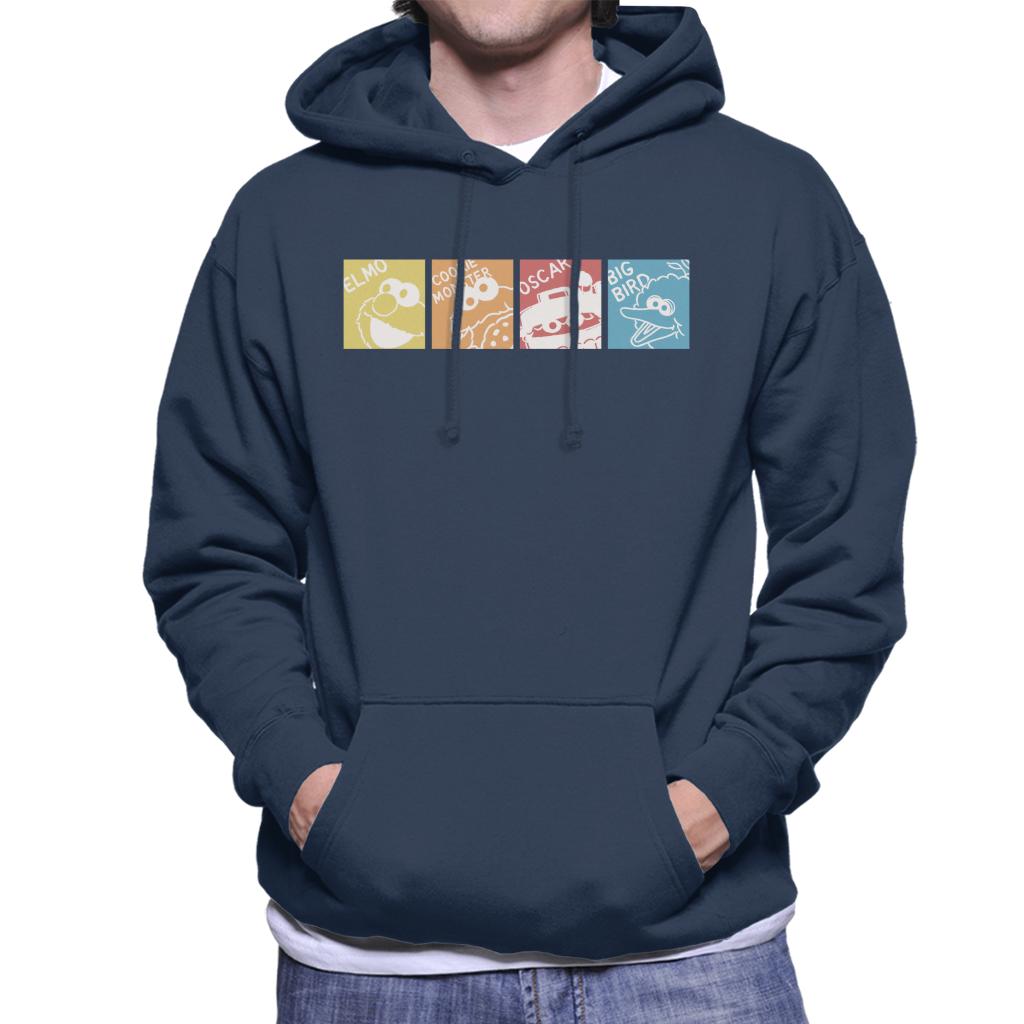 Sesame Street Characters Men's Hooded Sweatshirt-ALL + EVERY