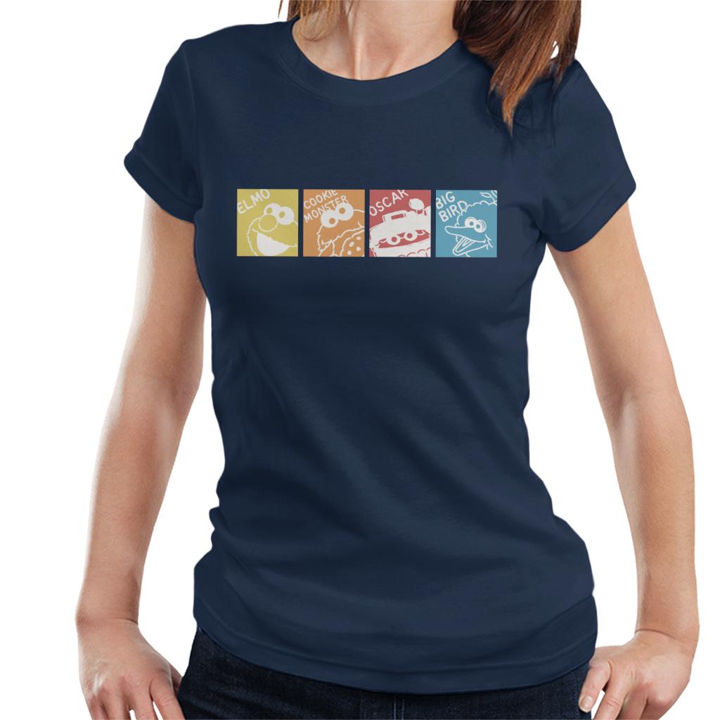 Sesame Street Characters Women's T-Shirt-ALL + EVERY