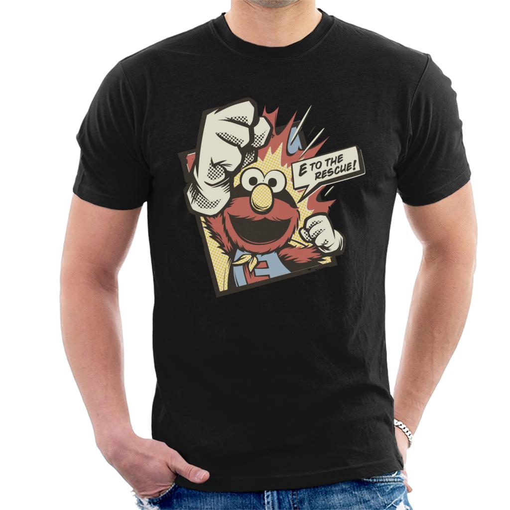 Sesame Street Elmo To The Rescue Men's T-Shirt-ALL + EVERY