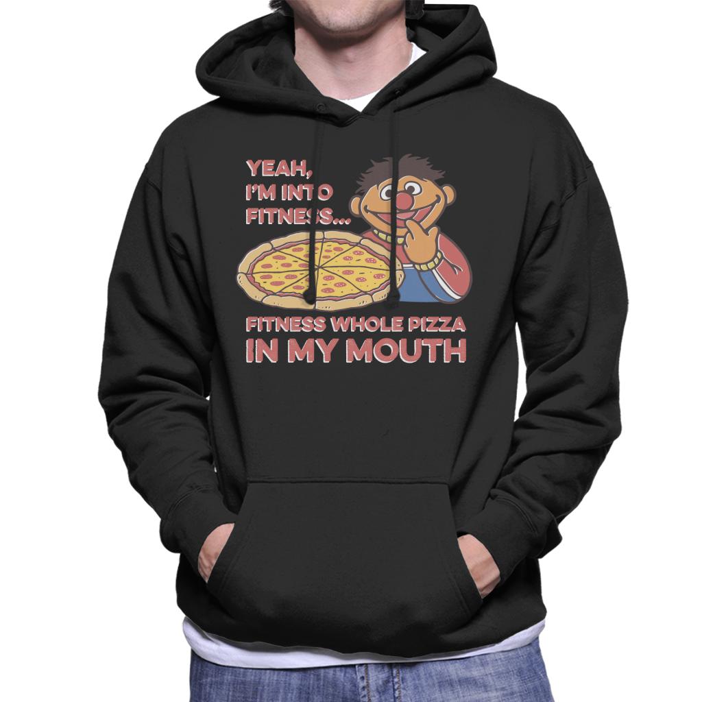 Sesame Street Fitness Pizza Men's Hooded Sweatshirt-ALL + EVERY