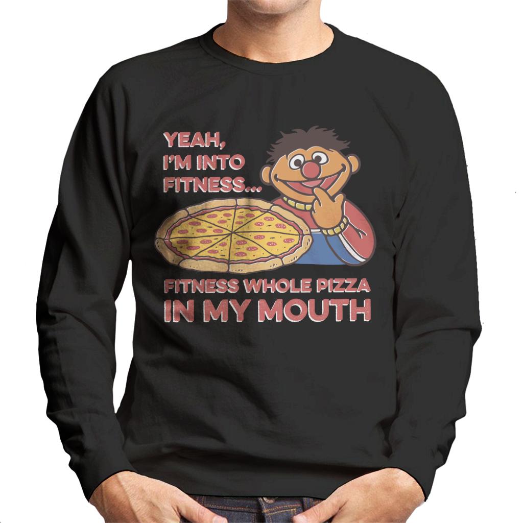 Sesame Street Fitness Pizza Men's Sweatshirt-ALL + EVERY