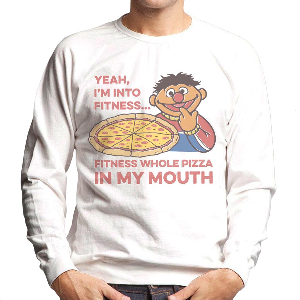 Sesame Street Fitness Pizza Men's Sweatshirt-ALL + EVERY