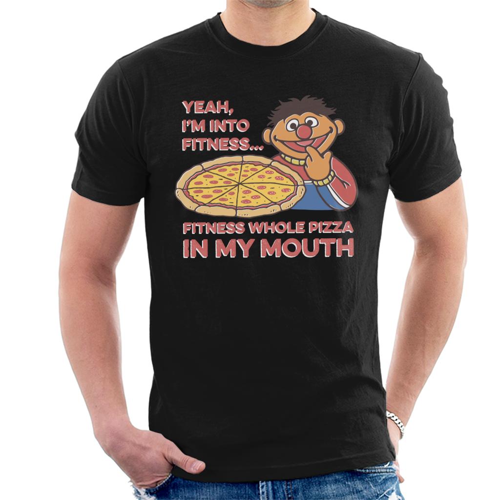 Sesame Street Fitness Pizza Men's T-Shirt-ALL + EVERY