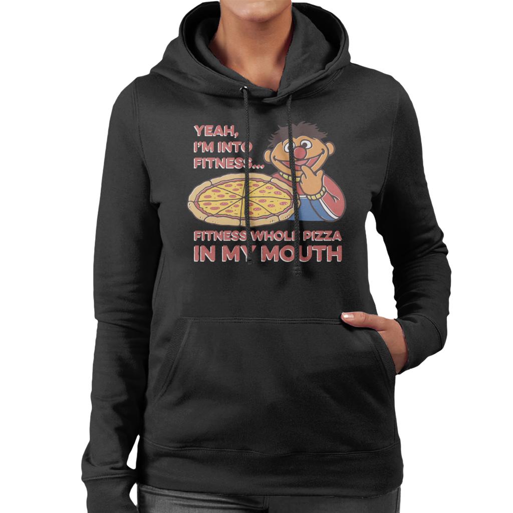 Sesame Street Fitness Pizza Women's Hooded Sweatshirt-ALL + EVERY