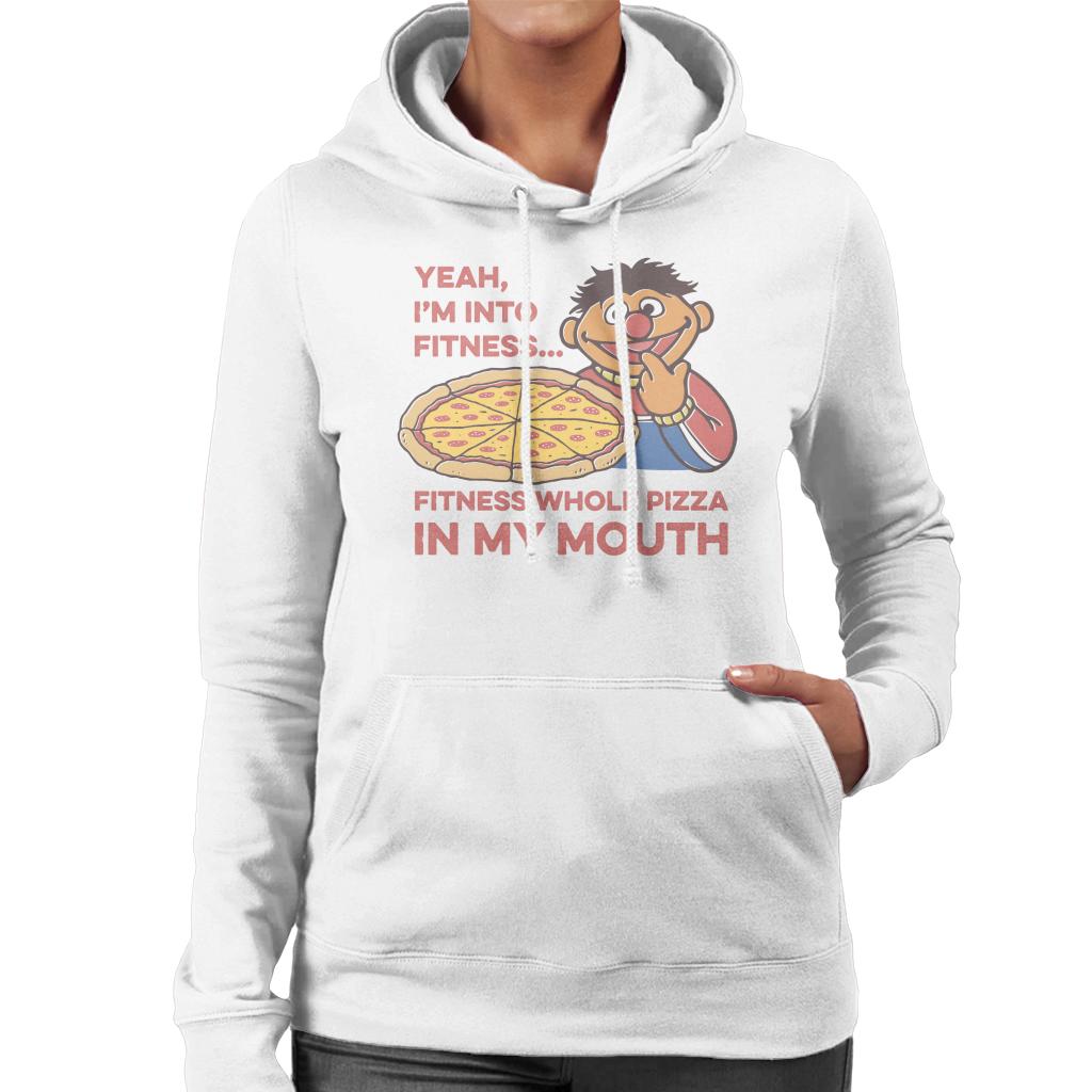 Sesame Street Fitness Pizza Women's Hooded Sweatshirt-ALL + EVERY