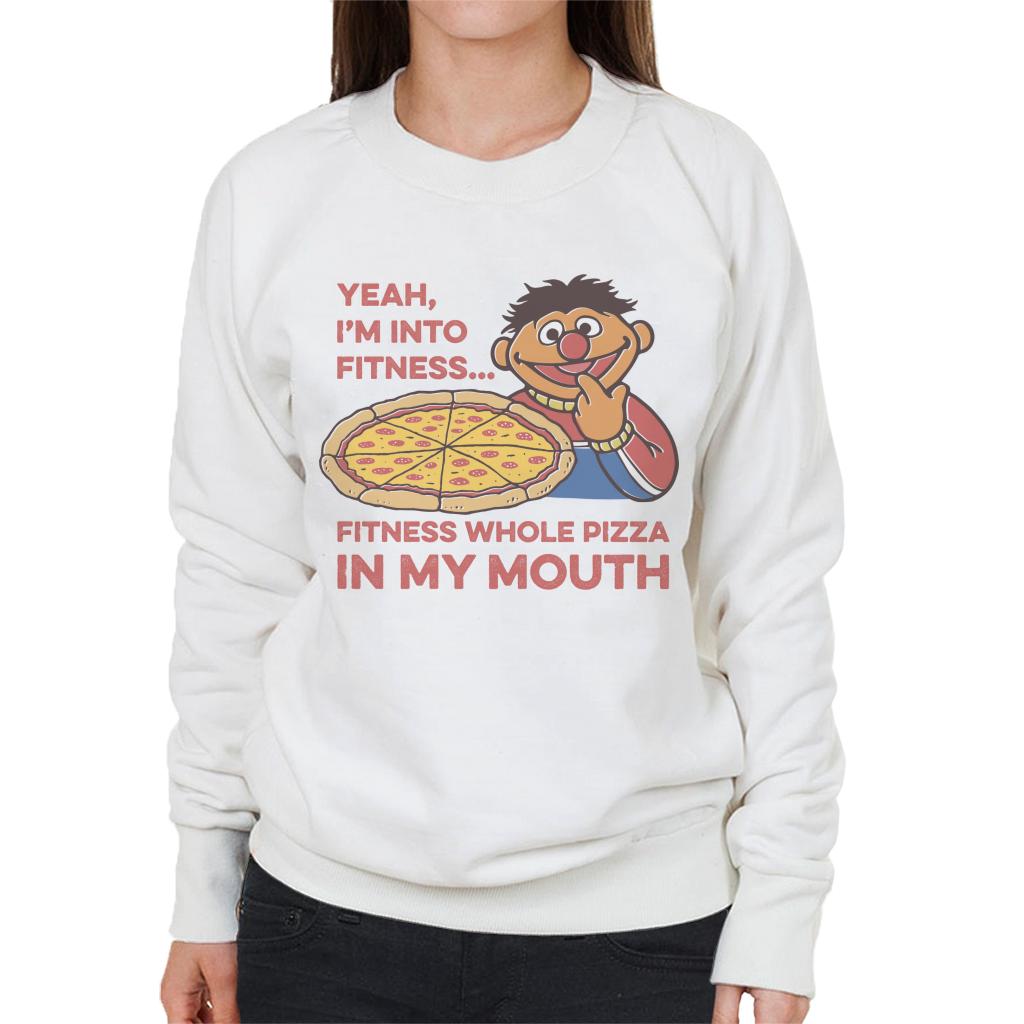 Sesame Street Fitness Pizza Women's Sweatshirt-ALL + EVERY