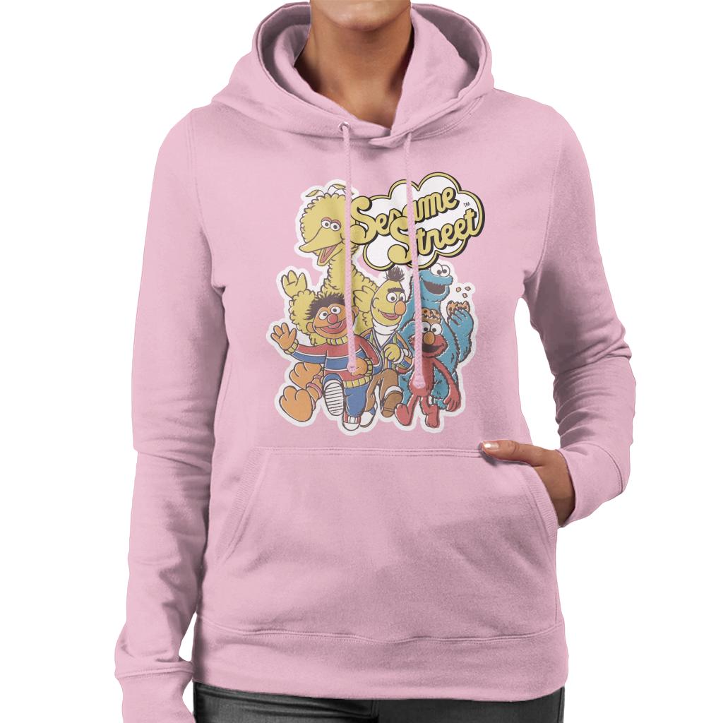 Sesame Street Characters Group Photo Women's Hooded Sweatshirt-ALL + EVERY