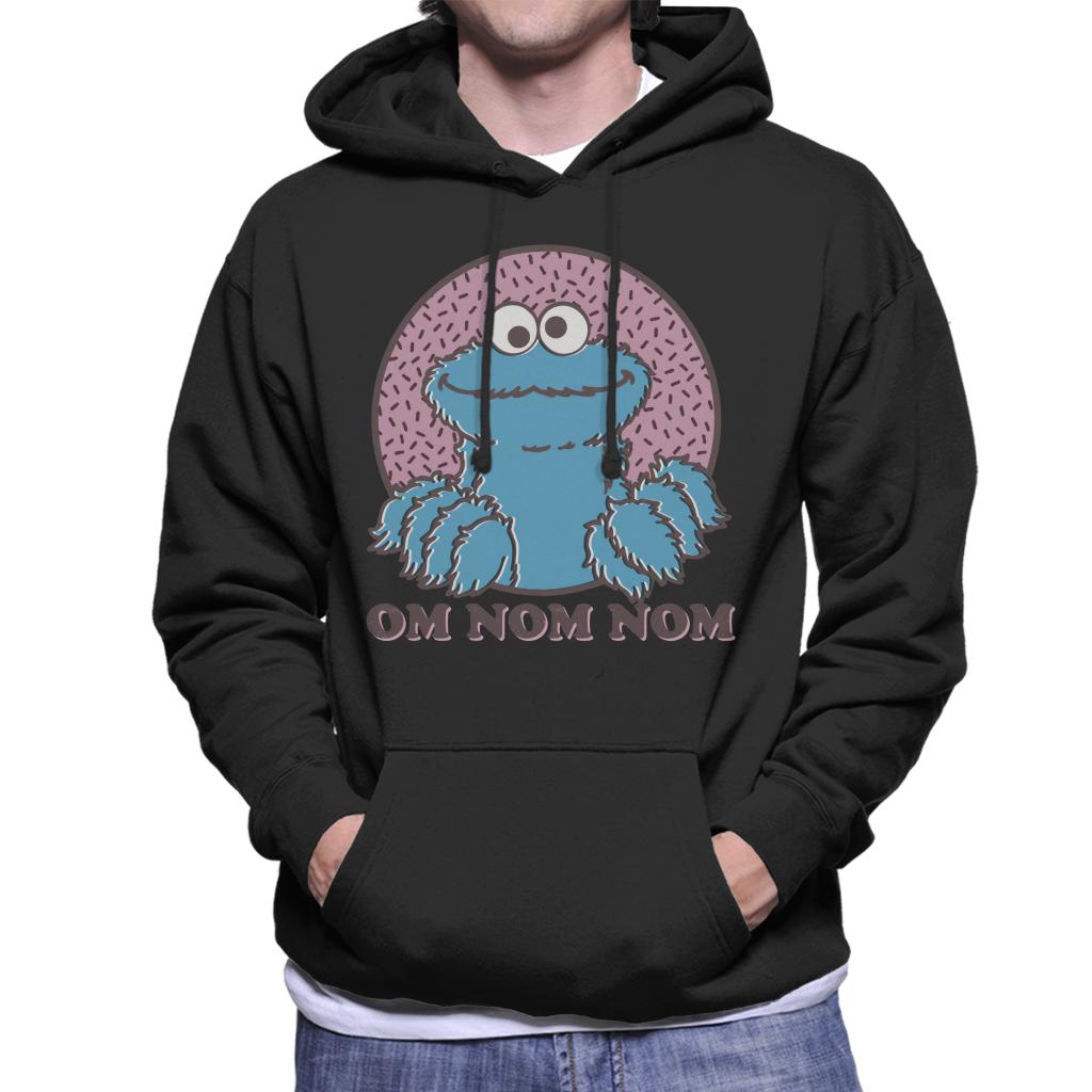 Sesame Street Cookie Monster Om Nom Nom Men's Hooded Sweatshirt-ALL + EVERY