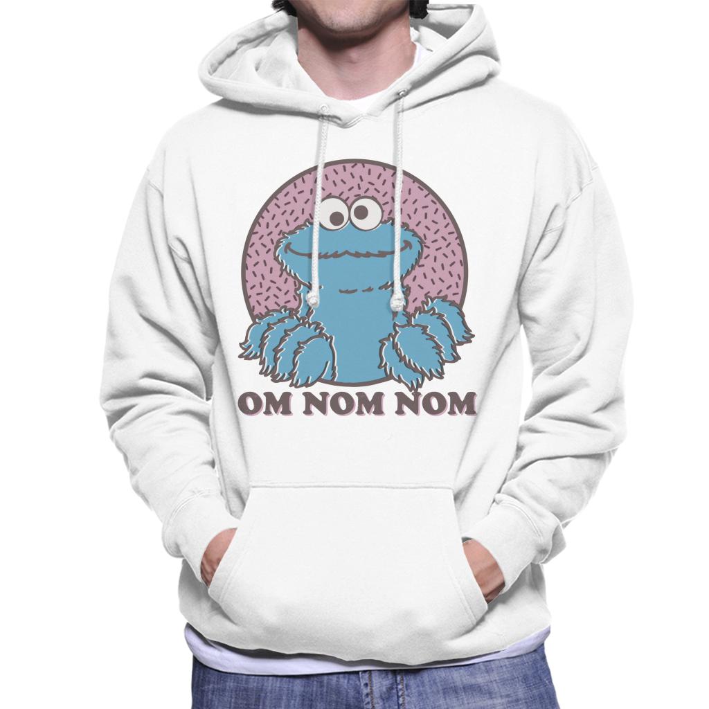 Sesame Street Cookie Monster Om Nom Nom Men's Hooded Sweatshirt-ALL + EVERY