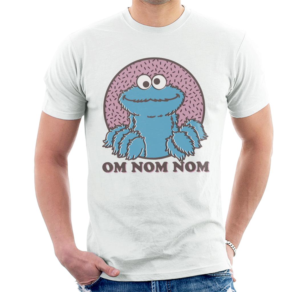 Sesame Street Cookie Monster Om Nom Nom Men's T-Shirt-ALL + EVERY