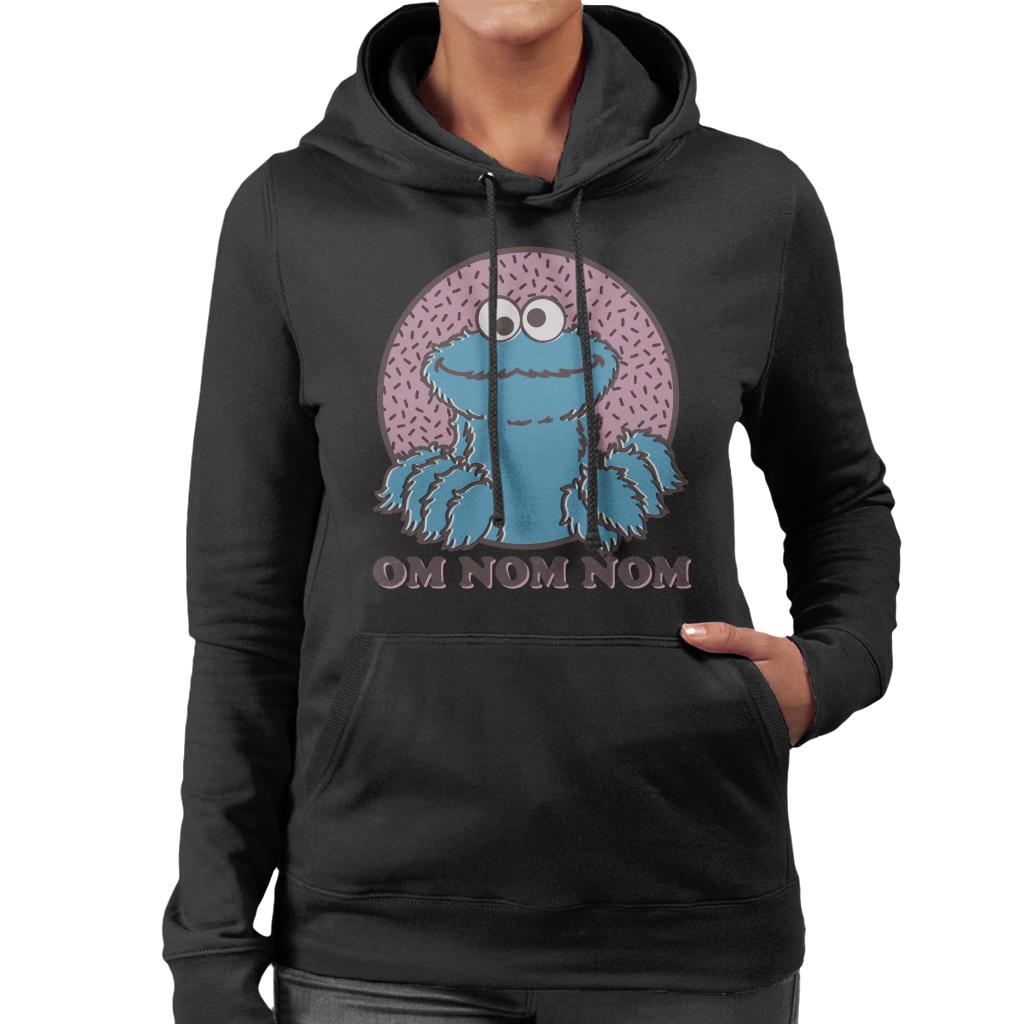 Sesame Street Cookie Monster Om Nom Nom Women's Hooded Sweatshirt-ALL + EVERY