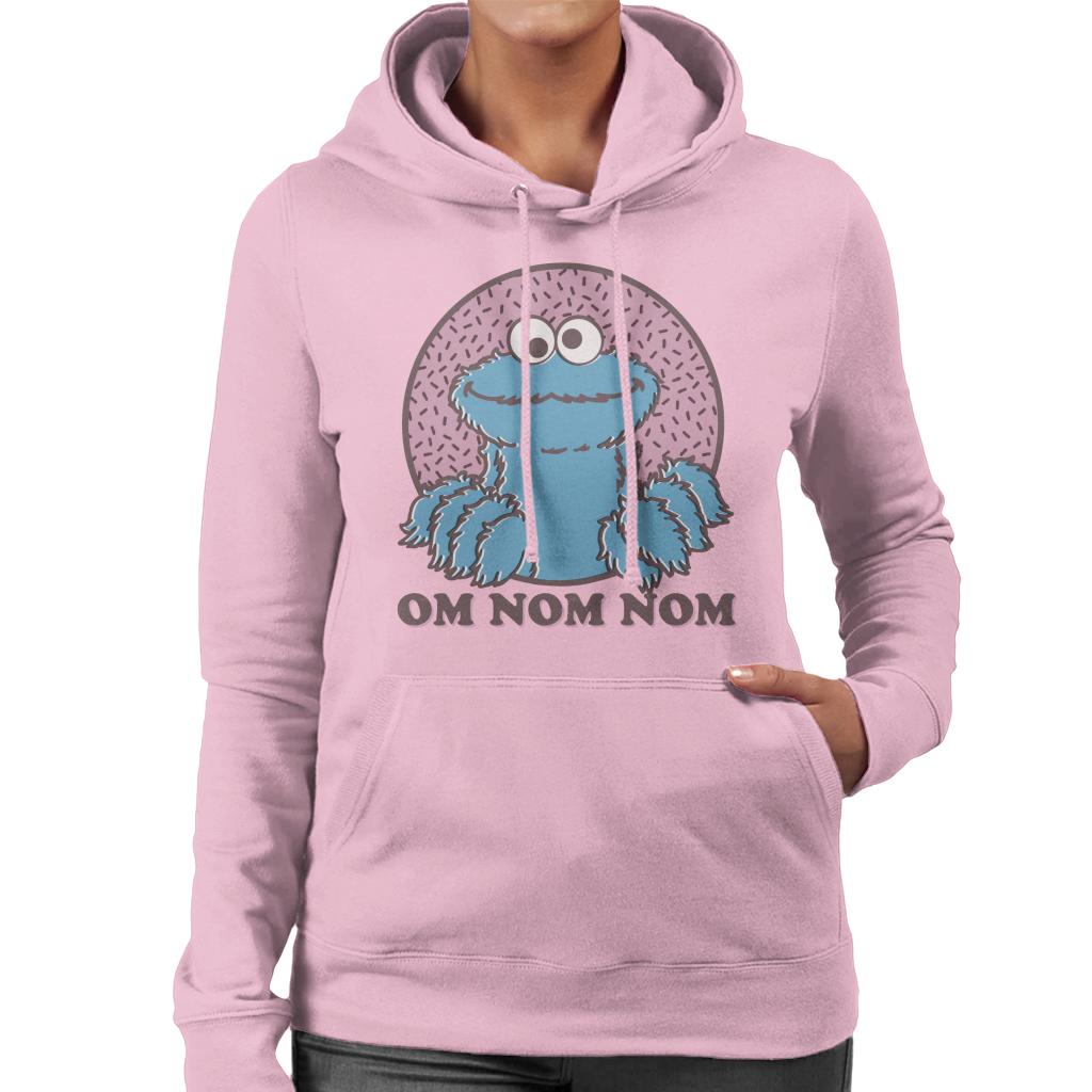 Sesame Street Cookie Monster Om Nom Nom Women's Hooded Sweatshirt-ALL + EVERY