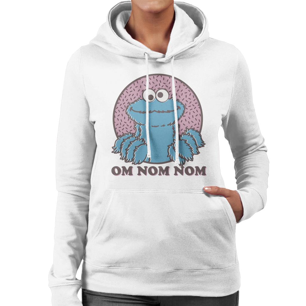 Sesame Street Cookie Monster Om Nom Nom Women's Hooded Sweatshirt-ALL + EVERY